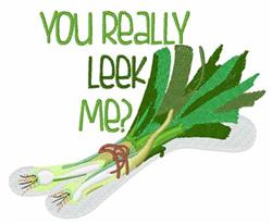 leaf detailed machine digital embroidery - Leek Me perfect for kitchen aprons