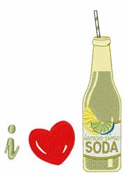 detailed heart machine embroidery pattern - Lemon Lime Soda for kitchen tea towels