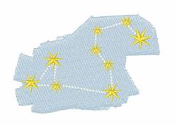 Leo Constellation - 4x4 star beginner-friendly embroidery design for reusable tote bags