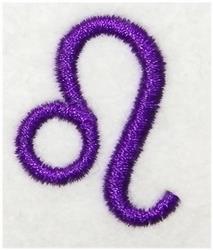 Leo Symbol - 4x4 star quick stitch machine embroidery design for kitchen tea towels
