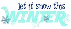 snow beginner-friendly machine embroidery - Let It Snow perfect for Holiday Pillows