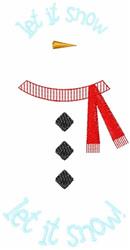 beginner-friendly winter snowman machine embroidery pattern - Let It Snow for kitchen tea towels