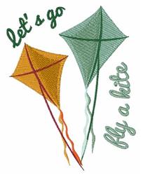 Lets Fly A Kite - 4x4 kite detailed embroidery design for decorative pillow covers