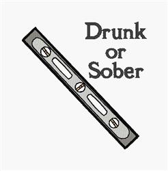 Humorous level tool with visible bubbles in gray, featuring playful 'Drunk or Sober' text, perfect for a funny gift.
