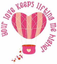 detailed valentine heart machine embroidery pattern - Lifting Me Higher for decorative pillow covers