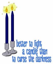 candle beginner-friendly machine embroidery - Light A Candle perfect for Tablecloths