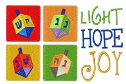 joy detailed machine digital embroidery - Light Hope Joy perfect for reusable tote bags