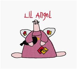 Lil Angel - 4x4 bird detailed machine embroidery design perfect for Baby Clothes