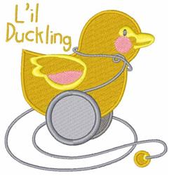 bird detailed machine digital embroidery - Lil Duckling perfect for reusable tote bags
