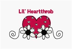 heart detailed machine embroidery - Lil Heartthrob perfect for reusable tote bags