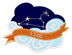 star detailed machine embroidery - Lion Constellation perfect for cute baby onesies