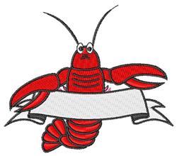 lobster detailed machine embroidery - Lobster perfect for decorative pillow covers