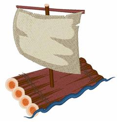 detailed raft machine digital embroidery pattern - Log Raft perfect for Dog Clothing