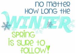 Long The Winter - 5x7 winter detailed embroidery design for decorative pillow covers
