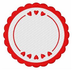 heart detailed machine embroidery - Love Circle perfect for decorative pillow covers