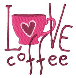 detailed valentine heart machine embroidery pattern - Love Coffee for decorative pillow covers
