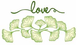 detailed leaf machine digital embroidery pattern - Love for decorative pillow covers