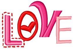 Love - 4x4 heart quick stitch machine embroidery design for decorative pillow covers