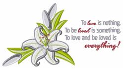 Love is Everything - 5x7 leaf detailed machine embroidery design for Home Decor
