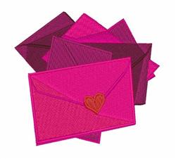 heart detailed machine digital embroidery - Love Mail perfect for Scrapbook Covers