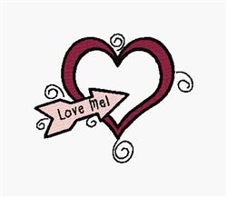 heart beginner-friendly machine embroidery - Love Me perfect for reusable tote bags
