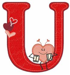 heart detailed machine digital embroidery - Love U perfect for Banners