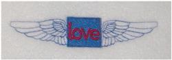 Love WIngs - 5x7 wing quick stitch embroidery design for decorative pillow covers