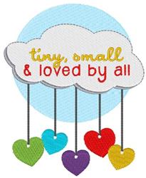 Loved By All - 5x7 heart detailed embroidery design for decorative pillow covers