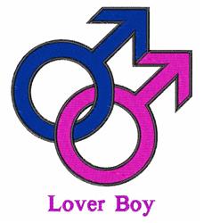 detailed boy machine embroidery pattern - Lover Boy perfect for reusable tote bags