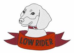 Low Rider - 5x7 puppy dog detailed machine embroidery design for Dog Sweaters