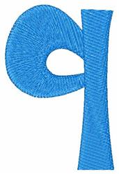 Lower Case q - 4x4 case quick stitch machine embroidery design for cute baby onesies
