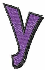case quick stitch machine embroidery - Lower Case y for decorative pillow covers