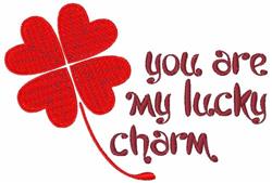 detailed valentine leaf machine embroidery pattern - Lucky Charm for decorative pillow covers
