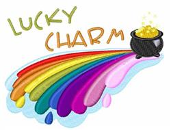 Lucky Charm - 5x7 charm detailed machine embroidery design for cute baby onesies