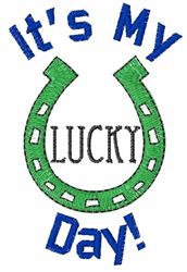 day beginner-friendly machine digital embroidery - Lucky Day perfect for kitchen aprons