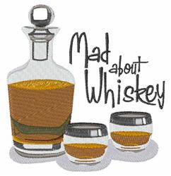 whiskey detailed machine embroidery - Mad About Whiskey for Decorative Pillows