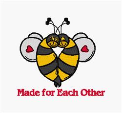 heart detailed machine embroidery - Made For Each Other perfect for cute baby onesies