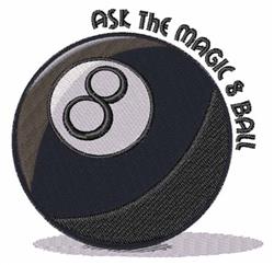 detailed ball machine embroidery pattern - Magic 8 Ball for Childrens clothing