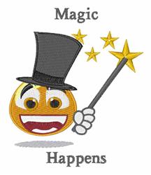 Magic Happens - 5x7 star detailed machine embroidery design for cute baby onesies