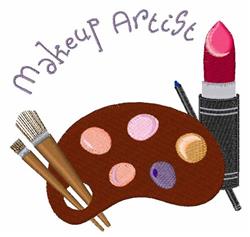 detailed artist machine embroidery pattern - Makeup Artist for Makeup Brushes Holder
