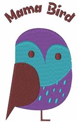 Mama Bird - 5x7 owl detailed machine embroidery design perfect for cute baby onesies