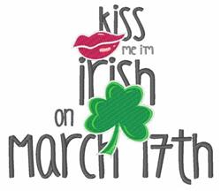 March 17th - 5x7 leaf detailed machine embroidery design perfect for Home Decor