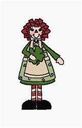 shamrock detailed machine embroidery - March Raggedy for decorative pillow covers
