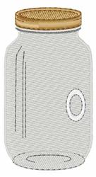 beginner-friendly jar machine embroidery pattern - Mason Jar perfect for kitchen aprons