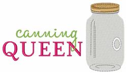 Mason Jar Queen - 5x7 queen detailed machine embroidery design for holiday gift bags