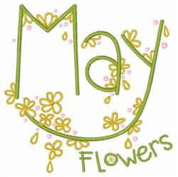 May Flowers - 4x4 flower detailed machine embroidery design for reusable tote bags