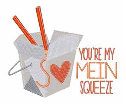 detailed valentine squeeze machine embroidery pattern - Mein Squeeze for reusable tote bags