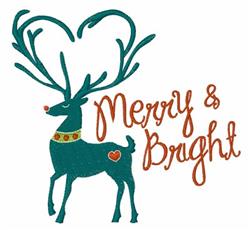 beginner-friendly christmas reindeer machine embroidery pattern - Merry & Bright for kitchen tea towels