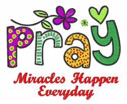 Miracles Happen - 5x7 leaf detailed machine embroidery design for cute baby onesies
