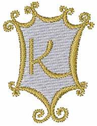 monogram quick stitch machine embroidery - Mirror Monogram K perfect for kitchen aprons